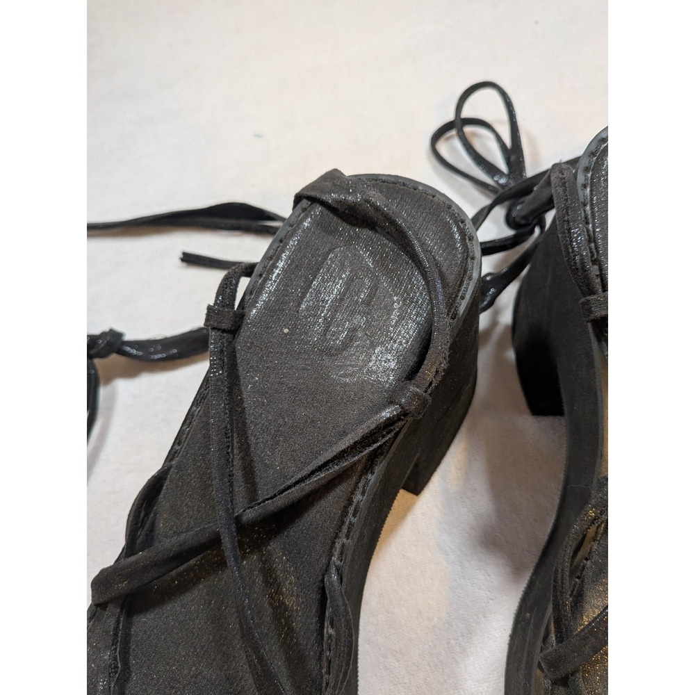 black‎ strappy platform heels size 41 - Picture 2 of 4
